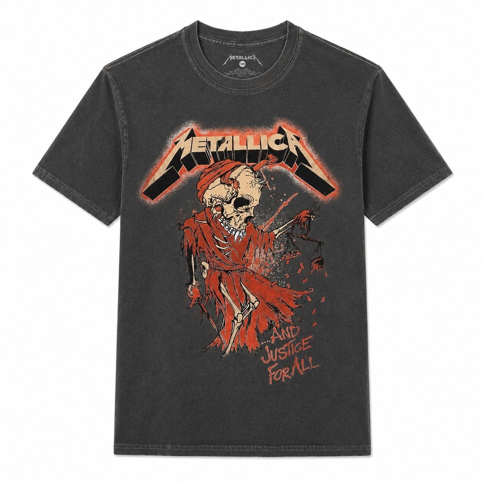 Metallica Graphic‎ Band T Shirt Faded Black Skull Graphic Small